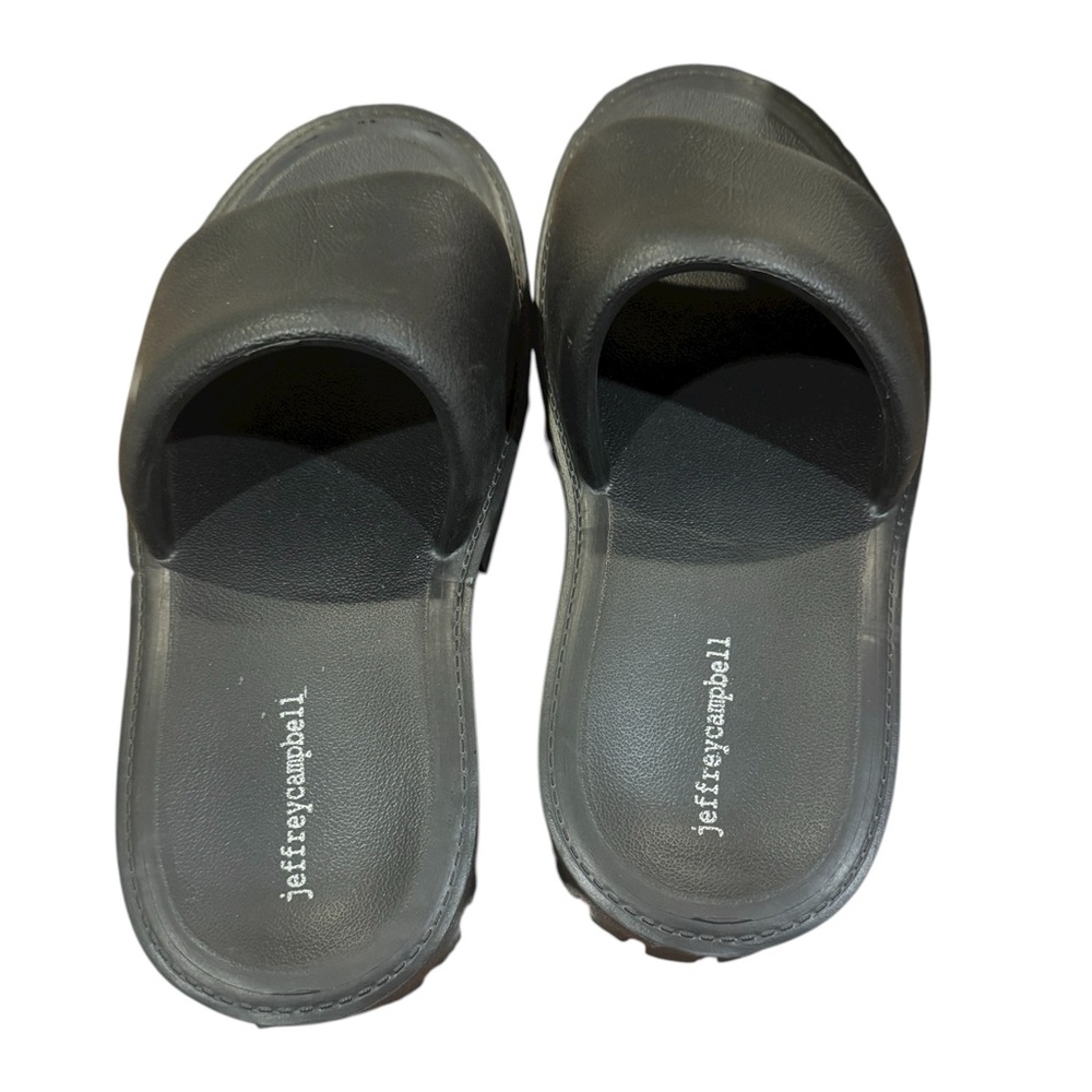 Jeffrey Campbell Clogge Black Slip On Slide Chunky Platform Mule Sandals size 11